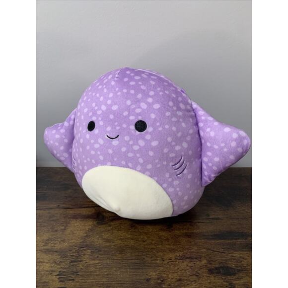Kellytoy Other - Squishmallows 8" Aziza Stingray Speckled Purple Sea Life No Tags Fast Ship 0419